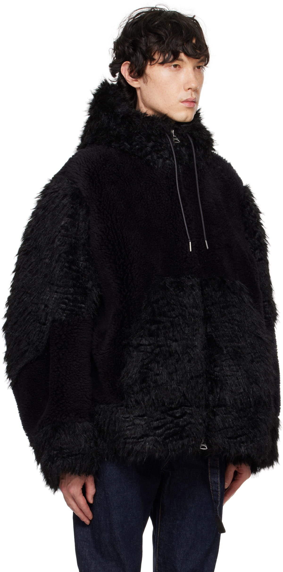 FACETASM Faux Fur Hoodie (Black) main image 0