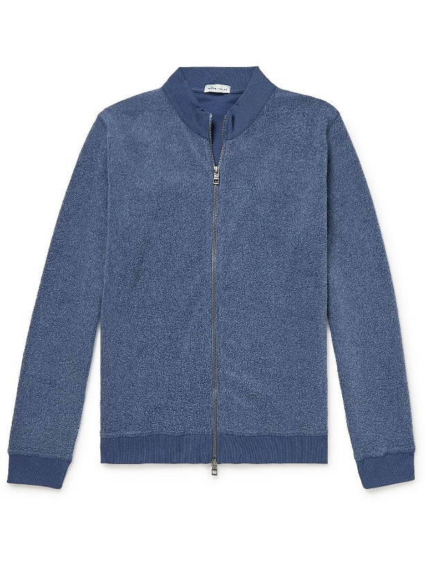 Photo: Peter Millar - West Shore Cotton-Blend Fleece Zip-Up Sweatshirt - Blue
