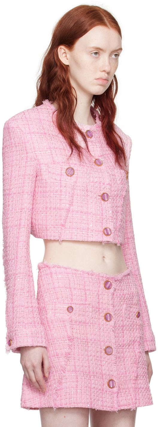 GCDS Pink Cropped Jacket