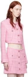 GCDS Pink Cropped Jacket