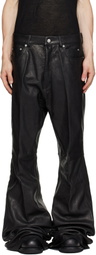 Rick Owens Black Tower Bolan Bootcut Leather Pants