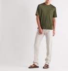Massimo Alba - Striped Cotton and Linen-Blend T-Shirt - Green