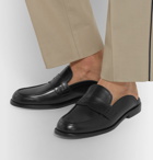 Loewe - Collapsible-Heel Leather Penny Loafers - Men - Black
