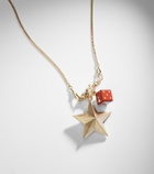 Marie Lichtenberg Connector 18kt gold charm necklace with jasper and diamonds