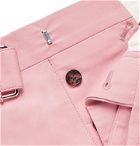 Officine Generale - Pierre Slim-Fit Belted Pleated Cotton-Poplin Suit Trousers - Pink