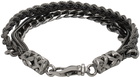 Emanuele Bicocchi Black Double Braided Bracelet