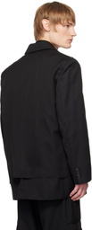 Youth Black Layered Tailored Blazer
