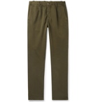 Incotex - Tapered Garment-Dyed Cotton-Blend Drawstring Trousers - Green