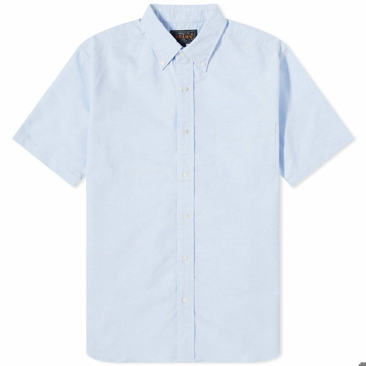 Photo: Beams Plus Men's BD Short Sleeve Oxford COOLMAX®® Shirt in Blue