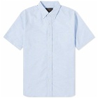 Beams Plus Men's BD Short Sleeve Oxford COOLMAX®® Shirt in Blue