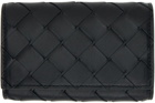 Bottega Veneta Black Leather Key Case