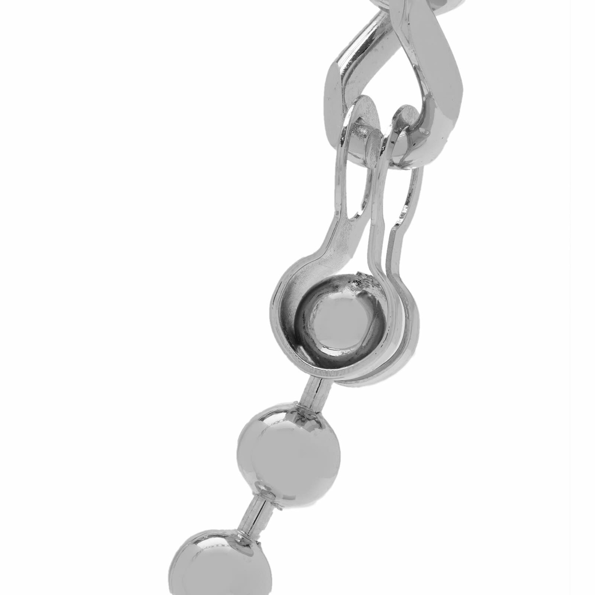 Heron Preston Men's Multichain Square Necklace in Silver/Orange