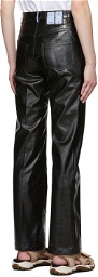 MCQ Black Faux-Leather Trousers