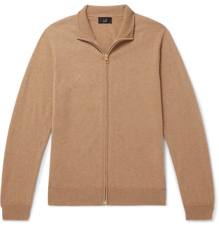 Photo: Dunhill - Cashmere Zip-Up Cardigan - Brown