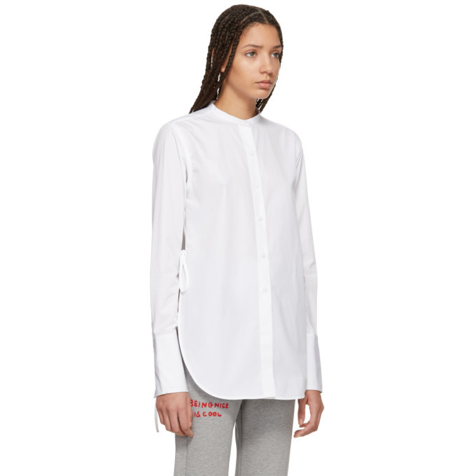 Ports 1961 White Poplin Tie Shirt