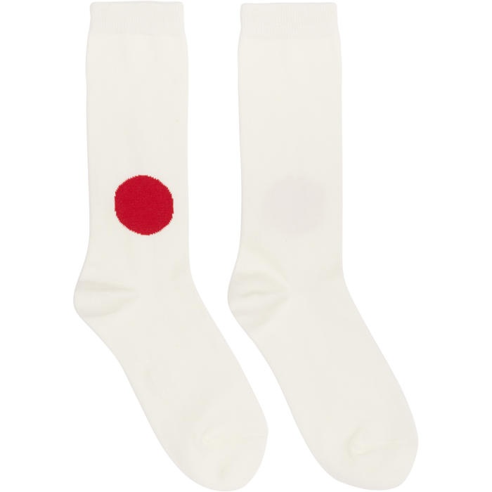 Photo: Blue Blue Japan White Japanese Flag Socks