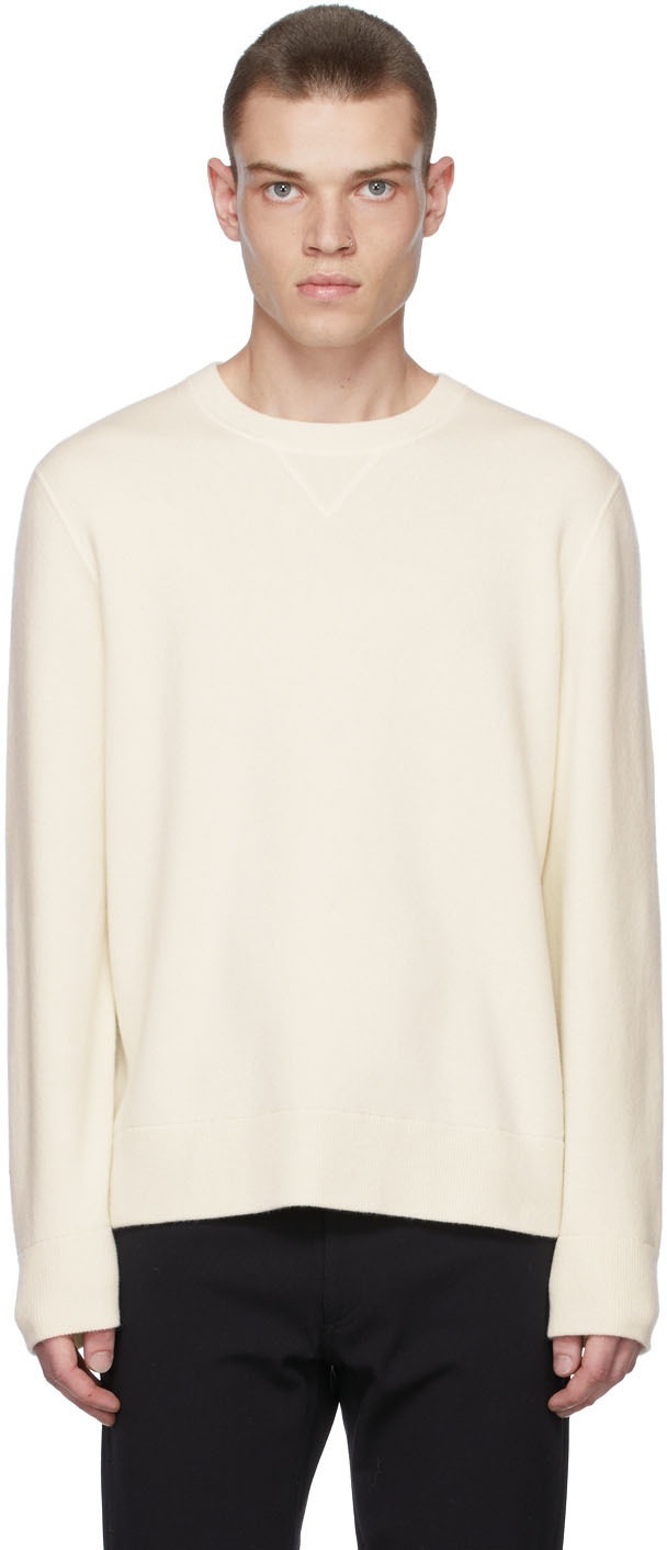 Theory Off-White Alcos Crewneck Sweater Theory