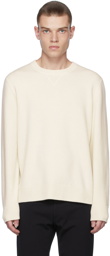 Theory Off-White Alcos Crewneck Sweater