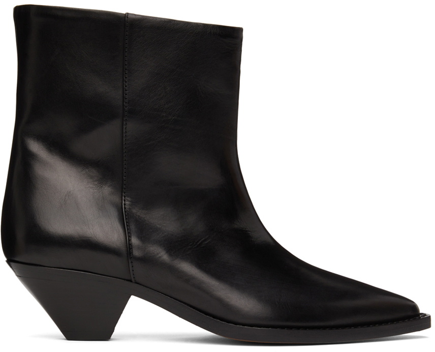 Marant Black Leather Imori Boots Marant