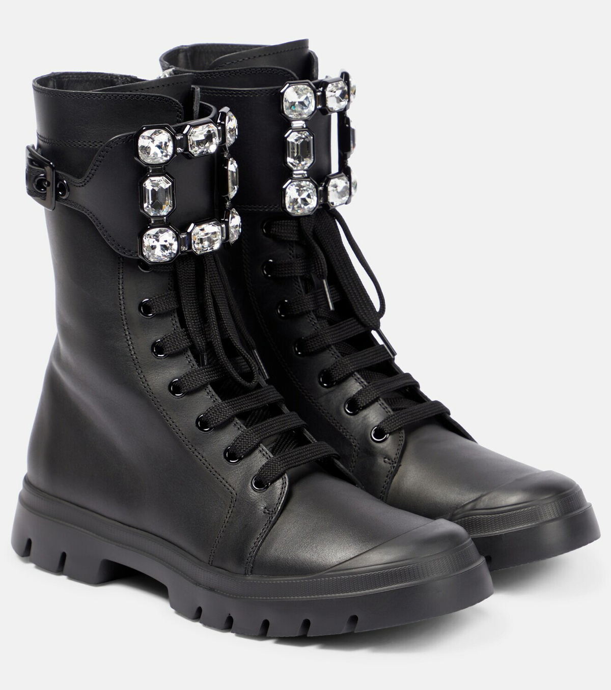 Roger Vivier Viv' Walky leather lace-up boots