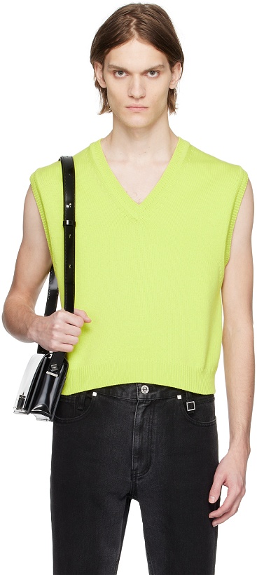 Photo: Wooyoungmi Green Cropped Vest