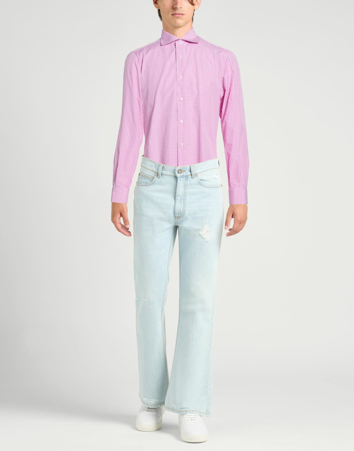 Isaia Mens Shirt Mauve