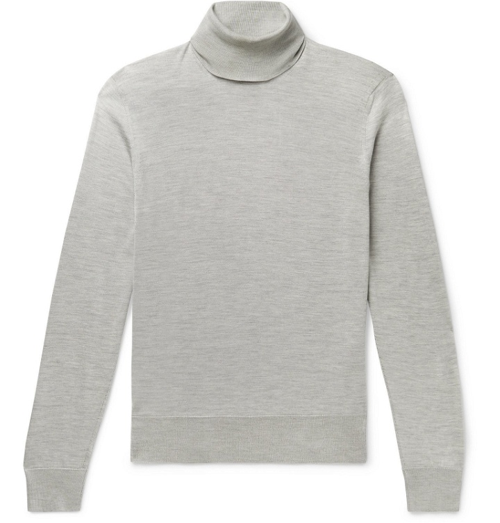 Photo: TOM FORD - Silk Rollneck Sweater - Silver