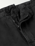 Stone Island - Tapered Logo-Appliquéd Cotton-Blend Cargo Trousers - Black