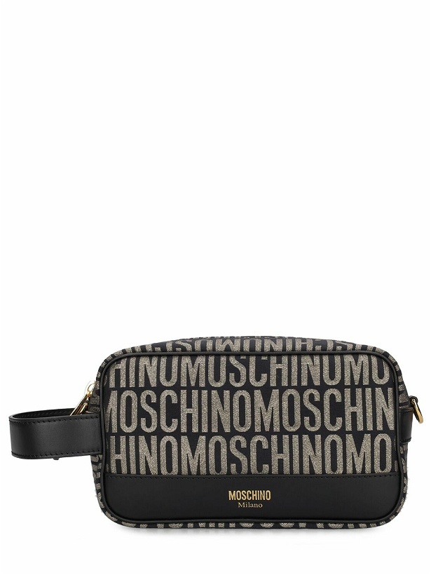 Photo: MOSCHINO - Moschino Logo Jacquard Toiletry Bag