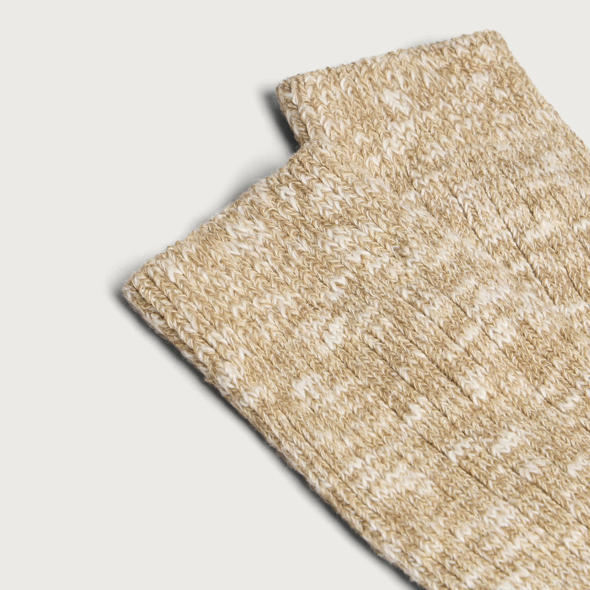 Universal Works Men's Slub Knit Slub Sock in Dark Sand