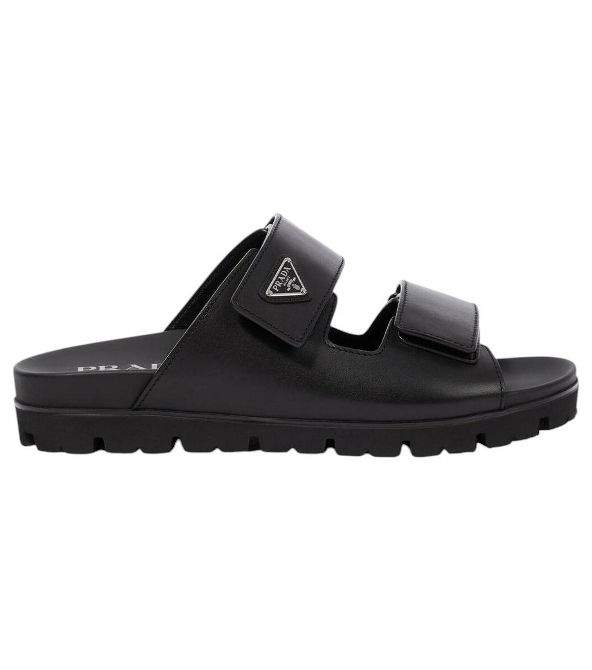 24PF new/PRADA Vitスポーツレザーサンダル Sandal Black Prada Vit Sport leather sandals Prada
