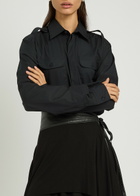 Aaron Esh Military Cotton-poplin Shirt Black