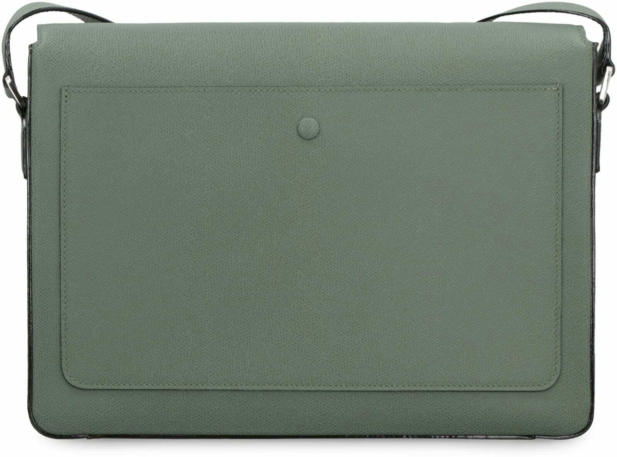 【送料&関税込】Valextra V-line Leather Messenger Bag Valextra V-line Leather Messenger Bag Valextra