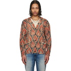 R13 Black & Orange Printed Boyfriend Cardigan