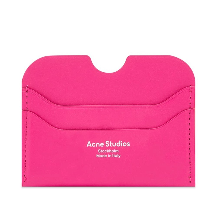 Photo: Acne Studios Men's Elmas Large S Card Holder in Fuchsia Pink