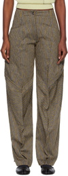 Kiko Kostadinov Gray & Yellow Centennial Trousers