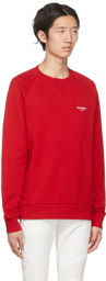 Balmain Red Cotton Sweatshirt