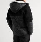 Nike - NSW Panelled Fleece and Quilted Shell Hooded Jacket - Black