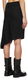 Ann Demeulemeester Black Short Birgit Bias Skirt