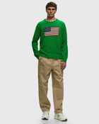 Polo Ralph Lauren Ls Cn Flag Long Sleeve Pullover Green - Mens - Pullovers