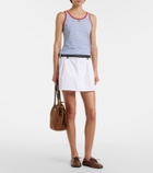 Prada Striped cotton jersey tank top