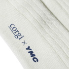 YMC Men's Rib Sport Sock in Off White
