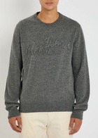 Dolce & Gabbana Logo-appliquéd Wool Sweatshirt Anthracite