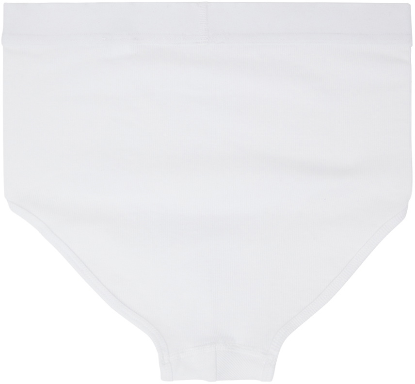 Marine Serre White Embroidered Briefs