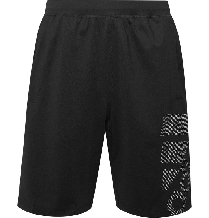 Photo: Adidas Sport - 4KRFT Sport Graphic Badge of Sport Climalite Shorts - Black