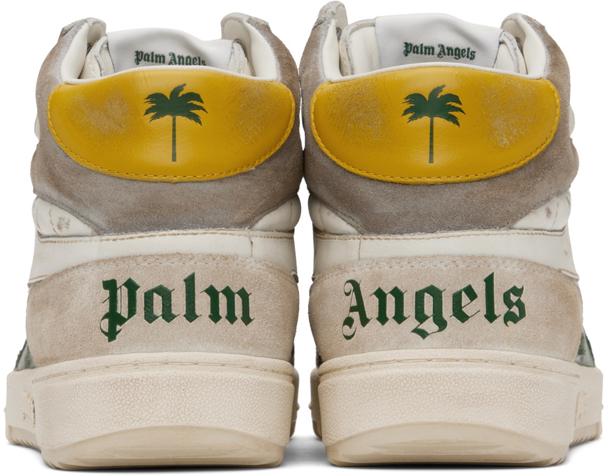 Palm Angels Off-White & Green Old School University High Top 