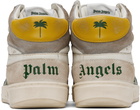 Palm Angels Off-White & Green Old School University High Top Sneakers