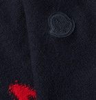 Moncler Genius - 2 Moncler 1952 Logo-Intarsia Virgin Wool and Cashmere-Blend Sweater - Blue