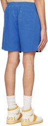 Rhude Blue Embroidered Shorts