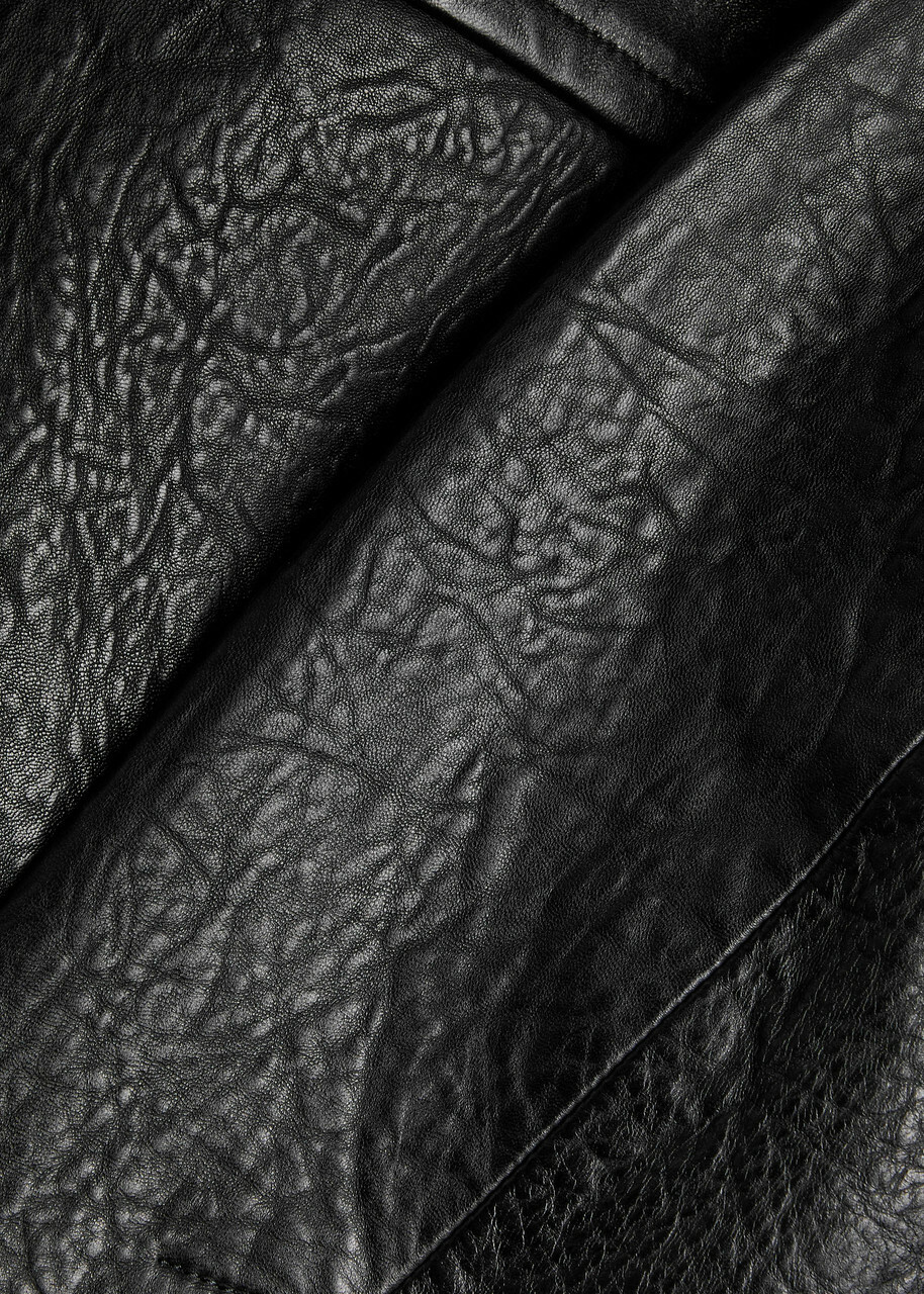 Esse Studios Pelle Textured Leather Jacket Black